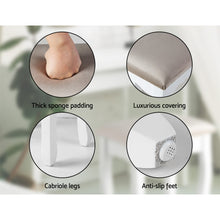 Load image into Gallery viewer, Artiss Dressing Table Stool Makeup Chair Bedroom Vanity Velvet Fabric Grey
