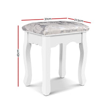 Load image into Gallery viewer, Artiss Dressing Table Stool Bedroom White Make Up Chair Fabric Furniture
