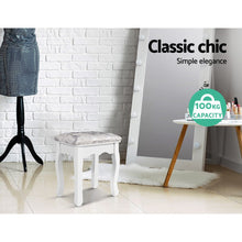 Load image into Gallery viewer, Artiss Dressing Table Stool Bedroom White Make Up Chair Fabric Furniture
