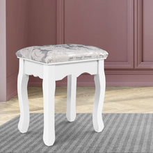 Load image into Gallery viewer, Artiss Dressing Table Stool Bedroom White Make Up Chair Fabric Furniture
