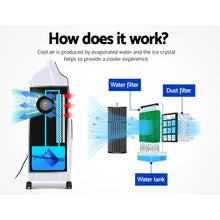 Load image into Gallery viewer, Evaporative Air Cooler Potable Fan Cooling Remote Control LED Display
