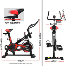 Load image into Gallery viewer, Everfit Spin Bike Exercise Bike Flywheel Cycling Home Gym Fitness 120kg
