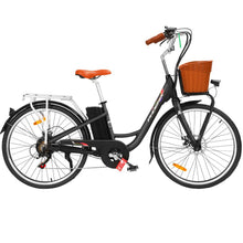 Load image into Gallery viewer, Phoenix 26" Electric Bike Bicycle eBike e-Bike Motorized City Battery Basket Black

