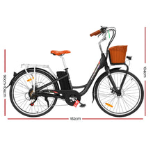 Load image into Gallery viewer, Phoenix 26" Electric Bike Bicycle eBike e-Bike Motorized City Battery Basket Black
