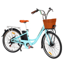 Load image into Gallery viewer, Phoenix 26" Electric Bike Bicycle eBike e-Bike Motorized City Battery Basket Blue
