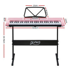Load image into Gallery viewer, Alpha 61 Key Lighted Electronic Piano Keyboard LED Electric Holder Music Stand
