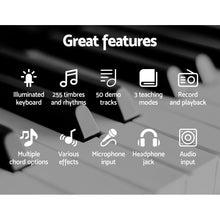 Load image into Gallery viewer, Alpha 61 Key Lighted Electronic Piano Keyboard LED Electric Holder Music Stand
