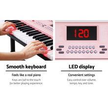 Load image into Gallery viewer, Alpha 61 Key Lighted Electronic Piano Keyboard LED Electric Holder Music Stand
