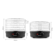 Load image into Gallery viewer, Devanti 5 Trays Food Dehydrator Fruit Dehydrators Pet Beef Jerky Dryer Black
