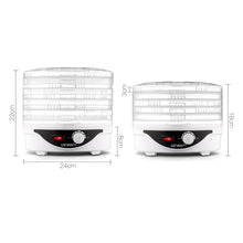 Load image into Gallery viewer, Devanti 5 Trays Food Dehydrator Fruit Dehydrators Pet Beef Jerky Dryer White
