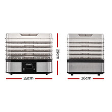 Load image into Gallery viewer, Devanti Food Dehydrator with 5 Trays - Silver
