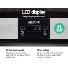 Load image into Gallery viewer, Devanti Food Dehydrator with 7 Trays - Silver
