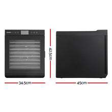 Load image into Gallery viewer, Devanti Food Dehydrators Stainless Steel Jerky Dehydrator Fruit Dryer 10 Trays
