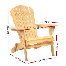 Load image into Gallery viewer, Gardeon Outdoor Chairs Furniture Beach Chair Lounge Wooden Adirondack Garden Patio
