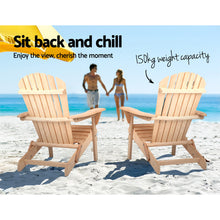 Load image into Gallery viewer, Gardeon Set of 2 Patio Furniture Outdoor Chairs Beach Chair Wooden Adirondack Garden Lounge
