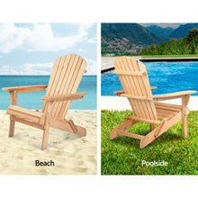 Load image into Gallery viewer, Gardeon Set of 2 Patio Furniture Outdoor Chairs Beach Chair Wooden Adirondack Garden Lounge
