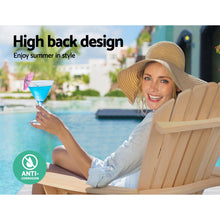 Load image into Gallery viewer, Gardeon Set of 2 Patio Furniture Outdoor Chairs Beach Chair Wooden Adirondack Garden Lounge
