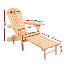 Load image into Gallery viewer, Gardeon Outdoor Furniture Sun Lounge Chairs Beach Chair Recliner Adirondack Patio Garden
