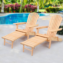 Load image into Gallery viewer, Gardeon Set of 2 Outdoor Sun Lounge Chairs Patio Furniture Beach Chair Lounger
