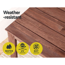 Load image into Gallery viewer, Gardeon Coffee Side Table Wooden Desk Outdoor Furniture Camping Garden Brown
