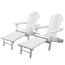 Load image into Gallery viewer, Gardeon Set of 2 Outdoor Sun Lounge Chairs Patio Furniture Lounger Beach Chair Adirondack
