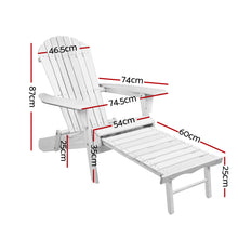 Load image into Gallery viewer, Gardeon Set of 2 Outdoor Sun Lounge Chairs Patio Furniture Lounger Beach Chair Adirondack
