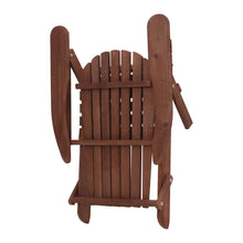 Load image into Gallery viewer, 2PC Foldable Outdoor Wooden Adirondack Lounge Chairs Table Set
