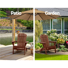 Load image into Gallery viewer, 2PC Foldable Outdoor Wooden Adirondack Lounge Chairs Table Set
