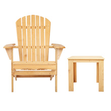 Load image into Gallery viewer, Gardeon 3 Piece Wooden Outdoor Beach Chair and Table Set
