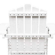 Load image into Gallery viewer, 3PC Outdoor Wooden Adirondack Lounge Chairs Table Set - White
