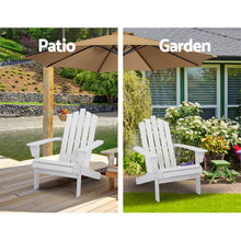 Load image into Gallery viewer, 3PC Outdoor Wooden Adirondack Lounge Chairs Table Set - White
