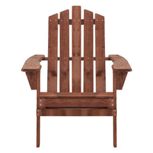 Load image into Gallery viewer, Gardeon Outdoor Sun Lounge Beach Chairs Table Setting Wooden Adirondack Patio Brown Chair
