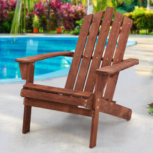 Load image into Gallery viewer, Gardeon Outdoor Sun Lounge Beach Chairs Table Setting Wooden Adirondack Patio Brown Chair
