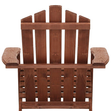 Load image into Gallery viewer, 3PC Outdoor Wooden Adirondack Lounge Chairs Table Set - Brwon
