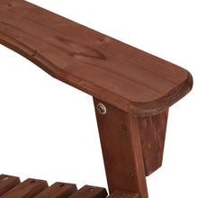 Load image into Gallery viewer, 3PC Outdoor Wooden Adirondack Lounge Chairs Table Set - Brwon
