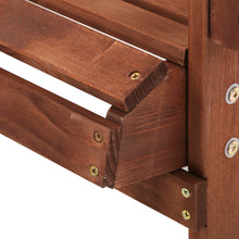 Load image into Gallery viewer, 3PC Outdoor Wooden Adirondack Lounge Chairs Table Set - Brwon
