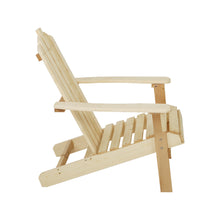 Load image into Gallery viewer, 3PC Outdoor Wooden Adirondack Lounge Chairs Table Set - Wood
