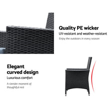 Load image into Gallery viewer, Gardeon 9 Piece Outdoor Dining Set - Black
