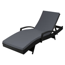 Load image into Gallery viewer, Gardeon Outdoor Sun Lounge - Black
