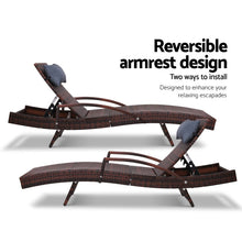 Load image into Gallery viewer, Gardeon Outdoor Sun Lounge Furniture Day Bed Wicker Pillow Sofa Set
