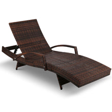 Load image into Gallery viewer, Gardeon Set of 2 Sun Lounge Outdoor Furniture Wicker Lounger Rattan Day Bed Garden Patio Brown
