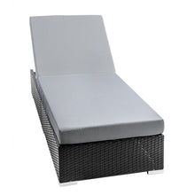 Load image into Gallery viewer, Gardeon Sun Lounge Wicker Lounger Outdoor Furniture Rattan Garden Day Bed Sofa Black
