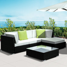 Load image into Gallery viewer, Gardeon 5PC Outdoor Furniture Sofa Set Wicker Garden Patio Pool Lounge
