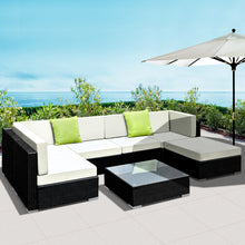 Load image into Gallery viewer, Gardeon 7PC Sofa Set with Storage Cover Outdoor Furniture Wicker
