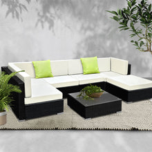 Load image into Gallery viewer, Gardeon 7PC Outdoor Furniture Sofa Set Wicker Garden Patio Pool Lounge
