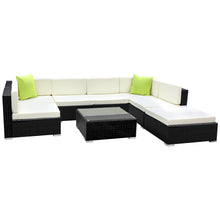 Load image into Gallery viewer, Gardeon 8PC Sofa Set with Storage Cover Outdoor Furniture Wicker
