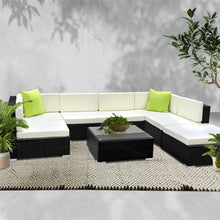 Load image into Gallery viewer, Gardeon 8PC Outdoor Furniture Sofa Set Wicker Garden Patio Pool Lounge

