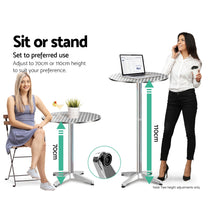 Load image into Gallery viewer, Gardeon Outdoor Bar Table Indoor Furniture Adjustable Aluminium Round 70/110cm
