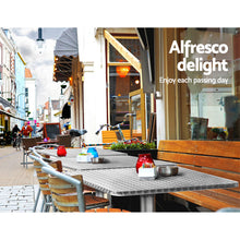 Load image into Gallery viewer, Bar Table Outdoor Furniture Adjustable Aluminium Pub Cafe Indoor Square Gardeon
