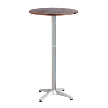 Load image into Gallery viewer, Outdoor Bar Table Furniture Wooden Cafe Table Aluminium Adjustable Round Gardeon
